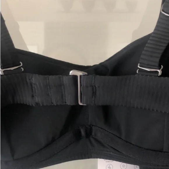 Athleta Power of She Black ribbed bikini top 34 B/C NWT $75 - Picture 7 of 7